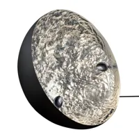 catellani & smith - lampe à poser ø60cm stchu-moon 01 - argent/arrière mat noir/2x cuillère acier/2x led gy6,35/5w/1000lm/2600-2800k/cri80/driver 24v 