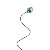 catellani & smith - lampadaire de jardin more f h100cm - vert/transparent/barre vert or/abat-jour h10cm x ø7cm/base fer noire/1x led g4 12v dc ip65 1,