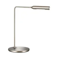 lumina - lampe de table led flo desk - nickel brossé/pxh 39x43cm/3000k/475lm/6w/two steps switch/structure revêtu de vernis