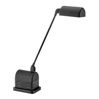 lumina - lampe de table avec batterie led daphinette portat - noir/soft-touch/abat-jour 360° et bras rotatif 180/pied 9,5x8cm/led...