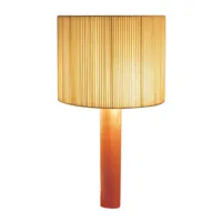 santa + cole - lampe de table moragas - bois de sapele/mat/h x ø 62x45cm/abat-jour beige/3xled e27-e26/230v 50-60hz/12w/1521lm/2700k/dimmable