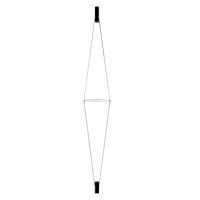 martinelli luce - plafonnier led coassiale - noir/h x ø 250x35cm/3000k/2200lm