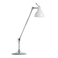 rotaliana - luxy t1 - lampe de table - blanc/mat/structure argent/h 46cm/ø 13.5cm