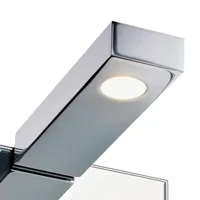 decor walther - lampe pour miroir flat 1 led - chrome/lxpxh 17x5x2,5cm/led/3000k/550lm/pour miroir 6mm max