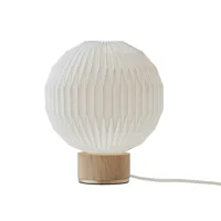 le klint - lampe de table 375 abat-jour en plastique xs - blanc, chêne/h x ø 21x18cm