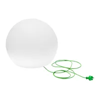 pedrali - lampe à poser happy apple 330e - opalin/câble vert/ø 50cm