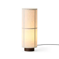 audo - lampe de table hashira - beige/socle chêne teinté/h x ø: 49.5x18cm/avec gradateur/ pour ampoule e27