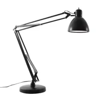 fontana arte - lampe de bureau avec pied naska large - noir/mat/lxh 50x50cm/interrupteur rotatif marche/arrêt placé sur la tête du diffuseur/e27/46w/a