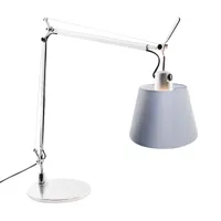 artemide - lampe de bureau tolomeo basculante tavolo - aluminium/abat-jour satin ø18cm/pxh 65x66cm/avec pied de table