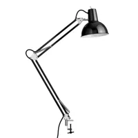 midgard - lampe de table avec pince federzug - noir/revêtu par poudre/lxhxp 60x50x20cm/douille e27 max. 60w