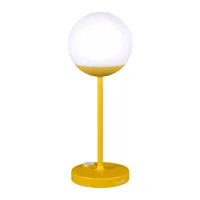 fermob - lampe de table led mooon! avec batterie - miel/texturé/hxø 41x15cm/led 2,5w/3000k/6000k/150lm/dimmable 10-100%