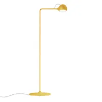 artemide - lampadaire/lampe de lecture led ixa - jaune/peint/lxh 42.2x105.3cm/1x led 10w/2700k/cri 90/dimmable