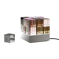 tecnolumen - lampe à batterie avec cube radio led cubelight move - rose/noir/lxhxp 15x15x15cm/led 100-240v/50-60hz/12w/2200k bis 4000k/1200lm