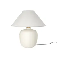 audo - lampe de table torso 37 - off-white, sable/h x ø 36.5x35cm/avec variateur tactile sur l'abat-jour