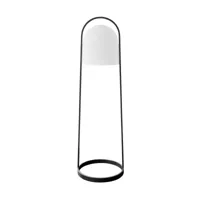 eva solo - lampadaire solaire lantern - noir, blanc/revêtu par poudre/h x ø 100x18,5cm/batterie nimh rechargeable aa/temps de fonctionnement 20h/temps