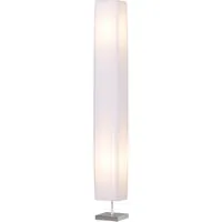 homcom lampe lampadaire colonne sur pied decoration salon moderne lumière tamisée 40 w 14l x 14l x 120h cm inox blanc