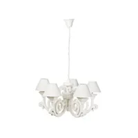 contemporary style - lustre 5 lumières bastia white wood, home decorating ideas from arredinitaly