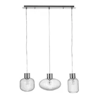 contemporary style - lustre 3 lampes showy rett trasp-arg