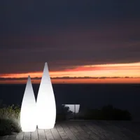 lampadaire ext filaire classy w150 blanc polyéthylène h150cm