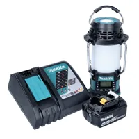 makita dmr 056 rm1 radio sans fil 18 v fm dab+ avec lanterne 360 lampe de poche ip65 + 1x batterie 4,0 ah + chargeur