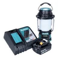 makita dmr056rg1 radio sans fil 18v fm dab+ avec lanterne 360° et lampe de poche ip65 + 1x batterie 6,0 ah + chargeur