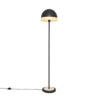 lampadaire oriental noir avec rotin 30 cm - magna rattan