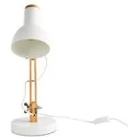 lampe de bureau pixie blanc/bois