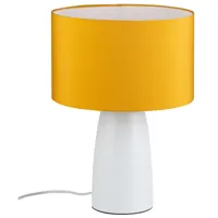 lampe à poser h. 41 cm tomaso blanche et jaune
