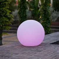 boule sphère lumineuse solaire+ batterie moovere 60cm led/rgb