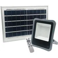 projecteur solaire led 200w ip65 dimmable(panneau solaire + télécommande inclus) - blanc froid 6000k - 8000k - silamp