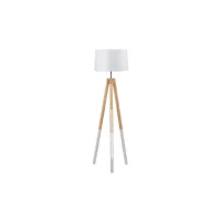 lampadaire en bois naturel 145 cm stockhlom coloris blanc