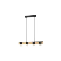 suspension en bois 110 cm bailrigg coloris noir
