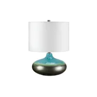elstead laguna  - petite lampe de table 1 lumière graphite, turquoise, e27