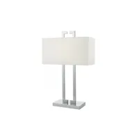 lampe de table nile chrome poli et ivoire doux 1 ampoule