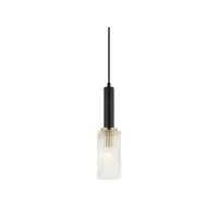 italux perola - suspension moderne à suspendre noir, or 1 lumière, e14