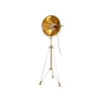 paris prix - lampadaire design vintage bowie 157cm or & blanc
