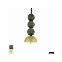 lampe de suspension en béton - bosfor concrete  asperge - citron  3 balles  led 14w