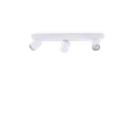 ideal lux rudy spot de plafond à 3 lumières bar blanc