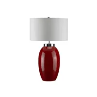 elstead victor - grande lampe de table 1 lumière - rouge, e27