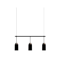 edge bar suspension plafonnier plat noir, bronze 3x e27