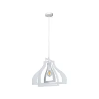 homemania lampe à suspension justyna - blanc - 65x65x29 cm
