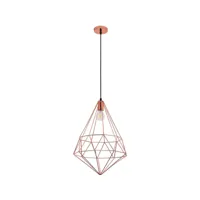 lampe de plafond rétro - lampe suspendue géométrique - yak rose or