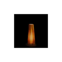 lampe à poser bois naturel taille s - spaniel - l 20 x l 20 x h 50 cm - neuf