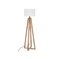 lampadaire outdoor matia 148cm blanc & naturel