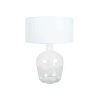 bordeaux - lampe de chevet bouteille verre transparent et blanc 66026