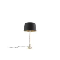 qazqa led lampes de table pisos - noir - art deco - d 350mm