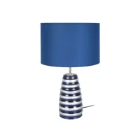 symphonie - lampe de chevet conique verre bleu 62936