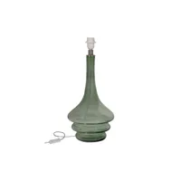 lampe de table en verre - vert olive - 52xø22 - straw
