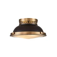 elstead amelia plafonnier semi-encastré à 2 ampoules, bronze buckeye, bronze restauration