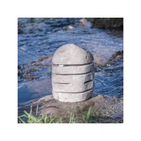 lampe de jardin en pierre de rivière 30-35cm 23001